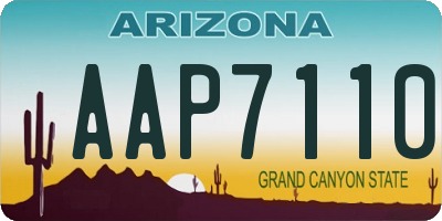 AZ license plate AAP7110