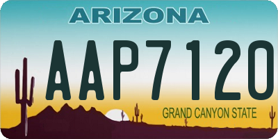 AZ license plate AAP7120