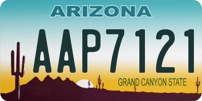 AZ license plate AAP7121