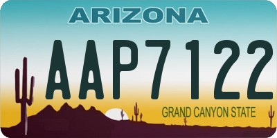 AZ license plate AAP7122