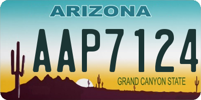 AZ license plate AAP7124