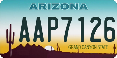 AZ license plate AAP7126