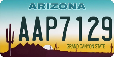 AZ license plate AAP7129