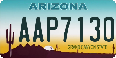 AZ license plate AAP7130