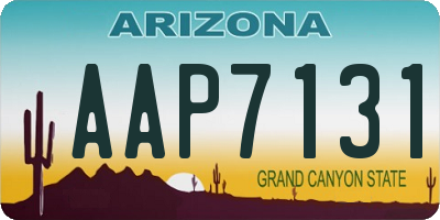 AZ license plate AAP7131