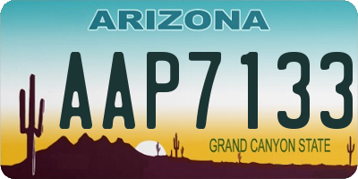 AZ license plate AAP7133