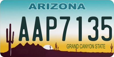 AZ license plate AAP7135