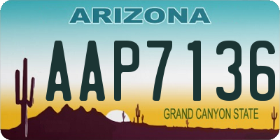 AZ license plate AAP7136