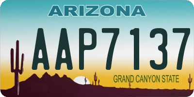 AZ license plate AAP7137