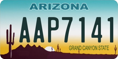 AZ license plate AAP7141