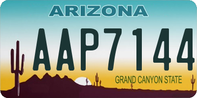 AZ license plate AAP7144