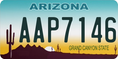 AZ license plate AAP7146