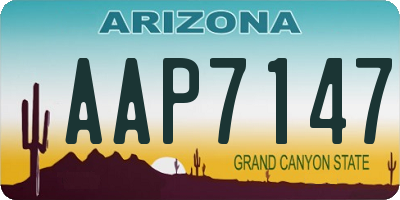 AZ license plate AAP7147