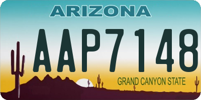 AZ license plate AAP7148