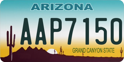 AZ license plate AAP7150