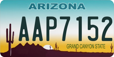 AZ license plate AAP7152
