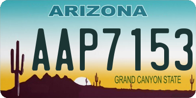 AZ license plate AAP7153