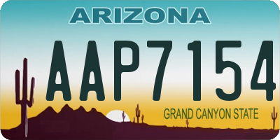 AZ license plate AAP7154