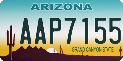 AZ license plate AAP7155