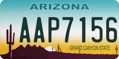 AZ license plate AAP7156