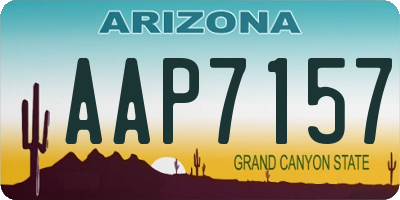 AZ license plate AAP7157