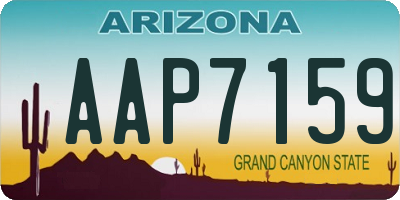 AZ license plate AAP7159