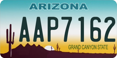 AZ license plate AAP7162