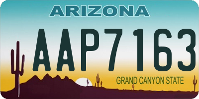 AZ license plate AAP7163