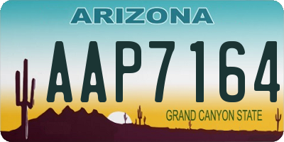 AZ license plate AAP7164