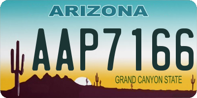 AZ license plate AAP7166