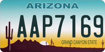 AZ license plate AAP7169