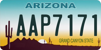 AZ license plate AAP7171