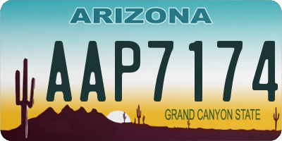 AZ license plate AAP7174