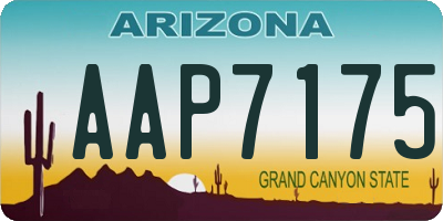 AZ license plate AAP7175