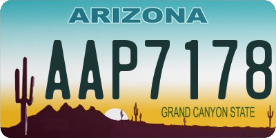 AZ license plate AAP7178
