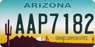 AZ license plate AAP7182