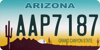 AZ license plate AAP7187