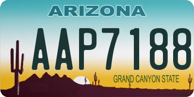 AZ license plate AAP7188