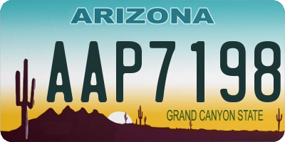 AZ license plate AAP7198