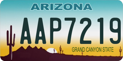 AZ license plate AAP7219