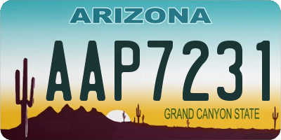 AZ license plate AAP7231