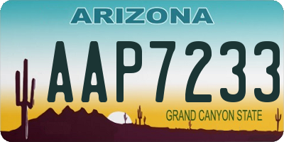 AZ license plate AAP7233