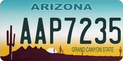 AZ license plate AAP7235