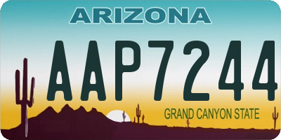 AZ license plate AAP7244