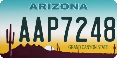 AZ license plate AAP7248