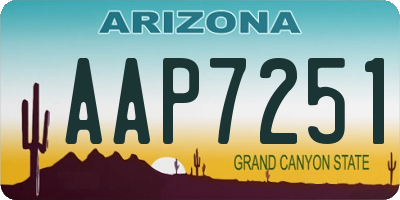 AZ license plate AAP7251