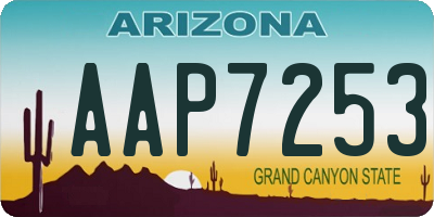 AZ license plate AAP7253