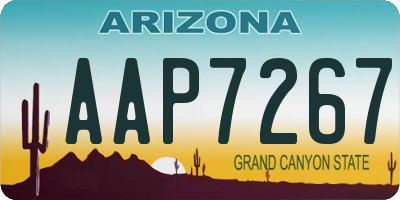 AZ license plate AAP7267