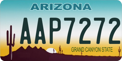 AZ license plate AAP7272