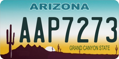 AZ license plate AAP7273